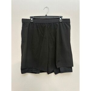 SKORA QWICK DRY Mens L Black Running Athletic Shorts Built-in Liner